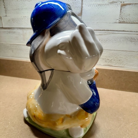 VINTAGE, 1993, WARNER BROTHERS, LOONEY TUNES, BUGS BUNNY, BASEBALL, COOKIE JAR. - Picture 10 of 15